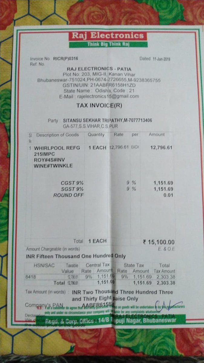 sitansutripathy's tweet photo. @whirlpool_india You took only 3 days to respond and by now technician visited and problem solved.

Please stop these chat bot response and check with your team prior to responding.

I've a query about cost of PCB replaced, if you can really help with that, that would be great. Invoice attached. https://t.co/XNDLUt2t2E