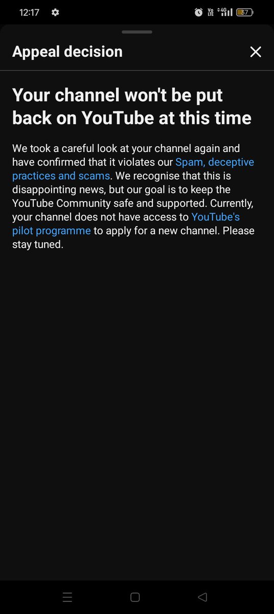 Nikhilddp's tweet photo. @TeamYouTube, I understand the previous decision, but I respectfully request one final manual re-review of my terminated channel. I believe the termination was a mistake. Please kindly reconsider my case and review it once more. Thank you. https://t.co/nWblqA1xOW