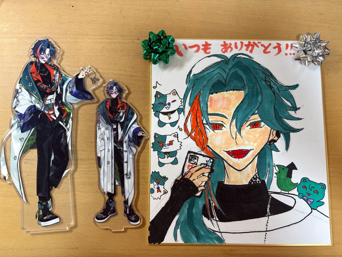 cage0u0_otk's tweet photo. 魁星さんへ
カゲマルです！
1分という短い時間でしたが、お話できて本当に嬉しかったです！！！！！！！
イラストも褒めて頂き、本当に幸せです！！！！！！！！！
夢のような時間を本当にありがとうございました！
 #魁星これ開けて https://t.co/DbtQEVoM35