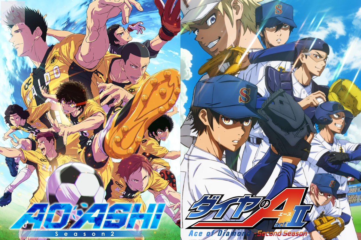 JPFBASE's tweet photo. *jpf ada yang ngikutin dua anisport ini ga?? Mereka tayang oktober ini. Yang belum nonton tapi suka per-anisport-an, ayo kepoin!! Seru banget!! Yang satu udah mau season akhir. Yg satu lagi baru mau masuk season 2 https://t.co/ee1sa3JWxs