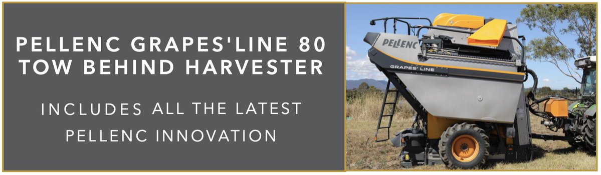 WineClassifieds's tweet photo. Pellenc Grapes'line 80 tow behind harvester
#Pellenc #GrapeHarvester #Harvesting #GrapeHarvesting #viticulture #vineyard #winegrapes #Wine #wineindustry #winemaking #wineries #Vintage #V26 #Vintage26
https://t.co/HYRzbz5M5B https://t.co/82i8kjD8OC