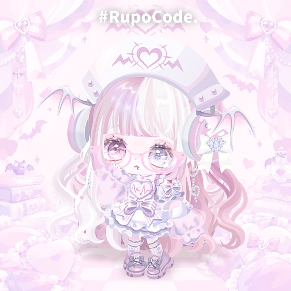 Rupopigg's tweet photo. 単発2回で帽子とお洋服出たので (⃔ .  ̫ .  )⃕↝🤍⟡.*

 #RupoCode https://t.co/qHZIMge2n2