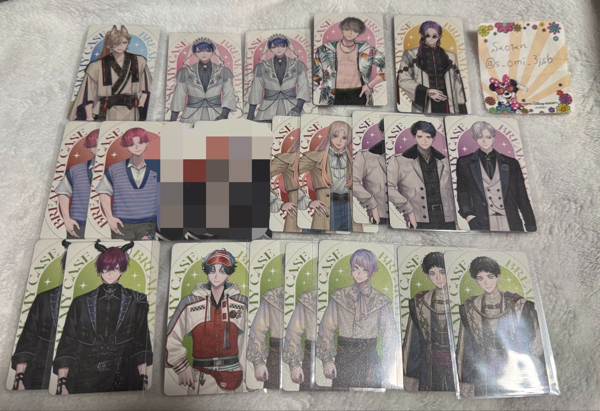 s_omi_3jsb's tweet photo. 【交換】ブレマイ　ブレイクマイケース　特典　キャラカード

譲:１枚目前半特典
須王.宇京.樋宮.隠岐谷.御門.相沢.祠堂.立科.恩田.新名.神家.麻波

求:２枚目後半特典
恩田＞相沢＞新名、皇坂、城瀬、槻本　各1

10/9池袋手渡し
AGF手渡し
郵送対応 https://t.co/FiKT7USrwm