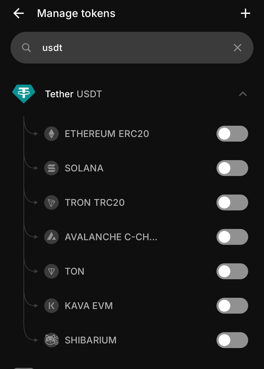 MomLightCapital's tweet photo. Hi @Tangem team, does Tangem support USDT on Polygon? I noticed Polygon isn’t listed under USDT when adding a token. Just wondering 😊 https://t.co/YVSQJhMjap