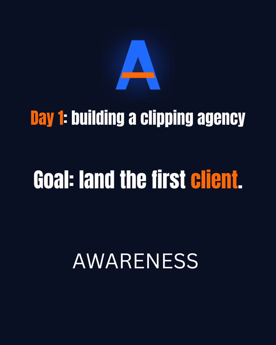 awarenessclips's tweet photo. Day 1. Set up the brand, the platform and the tracker. Goal: land my first client. I'll share what works and what doesn't. #clippingagency https://t.co/bEKs9z9M4L