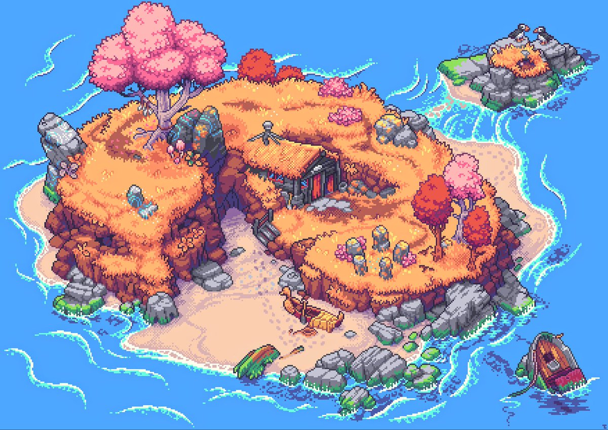 TransientCode's tweet photo. Sleeping Fox Island
#pixelart https://t.co/2uGtKRW2bF