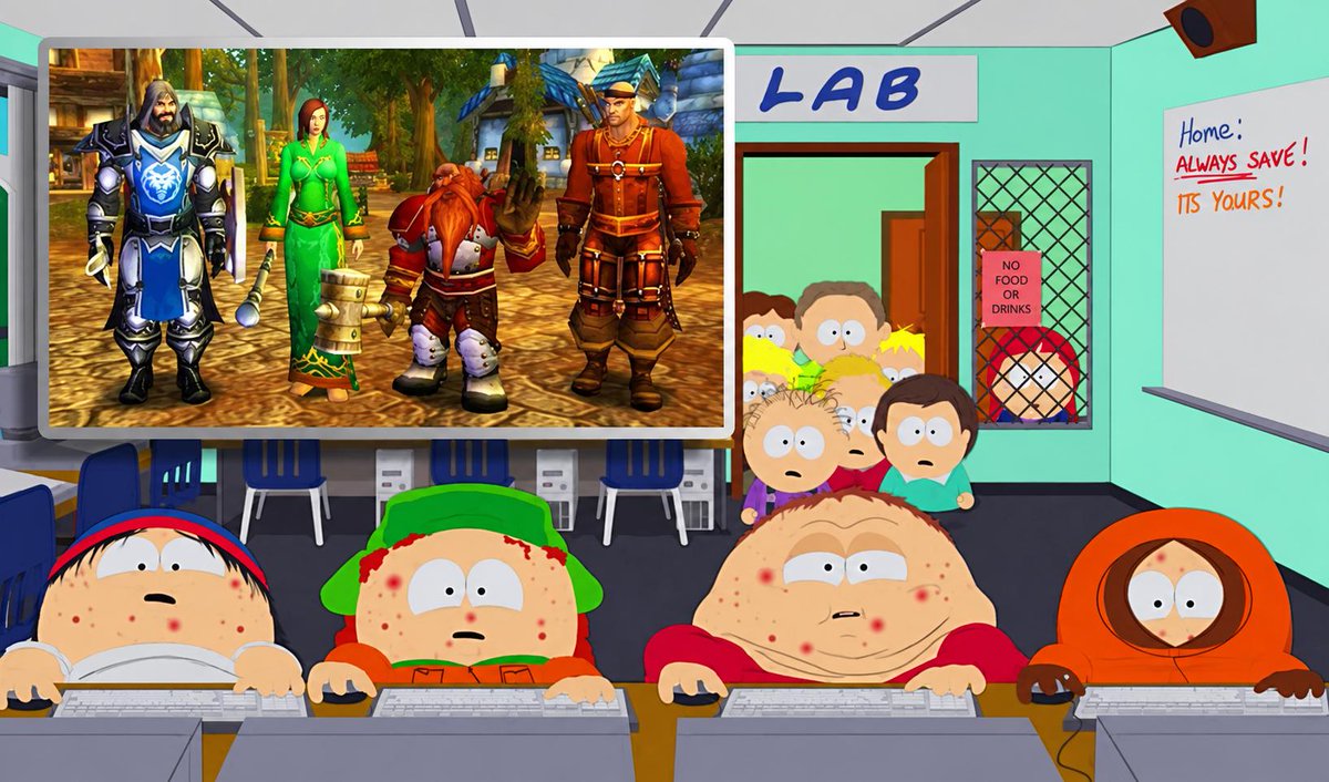 WoWGoldChain's tweet photo. The South Park episode "Make Love, Not Warcraft" was released on October 4, 2006 https://t.co/CBi8FqGN5l