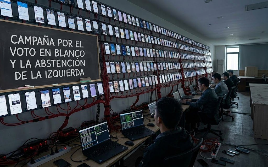 0scarbilba0's tweet photo. BOTS de IA y TROLLS FASCISTAS en PRECAMPAÑA

1⃣PIDEN el VOTO EN BLANCO o la ABSTENCIÓN entre la gente de IZQUIERDAS
2⃣FINGEN ser IZQUIERDISTAS pidiendo el VOTO para FASCISTAS como  "FRENTE OBRERO"
3⃣FOMENTAN el "VOTO PROTESTA" a PARTIDOS sin OPCIÓN de obtener ESCAÑOS https://t.co/SXu4TzOmO6