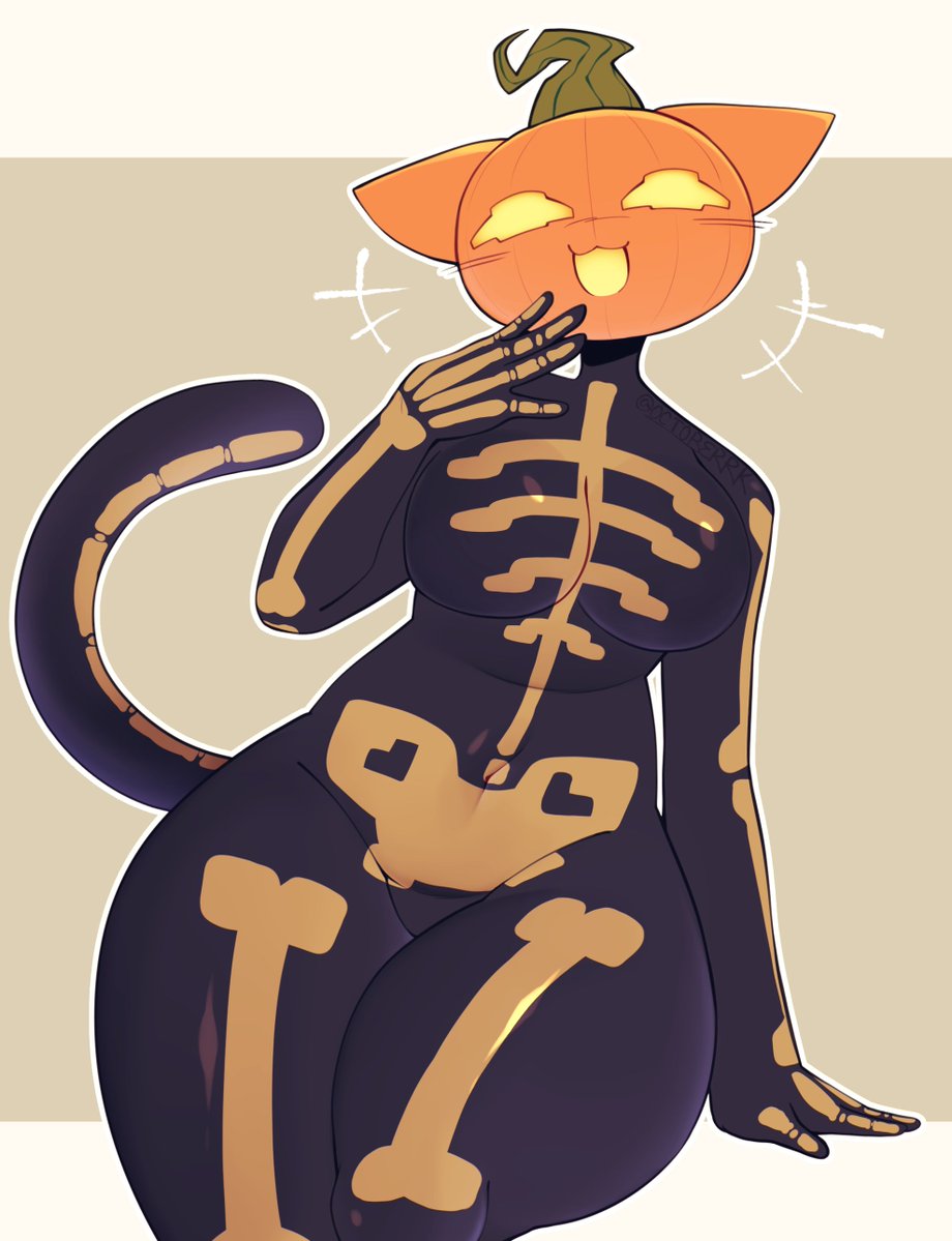OctoberrK's tweet photo. that pumpkin catgirl from fortnite https://t.co/7DelxkQNFV