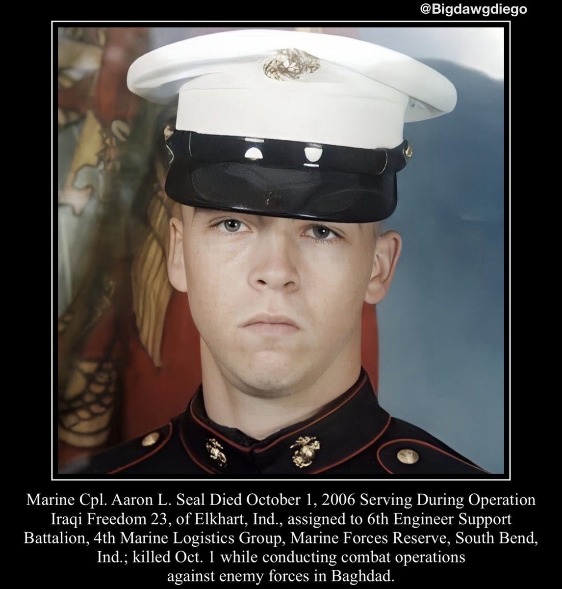 bigdawgjdub's tweet photo. "They say no man is truly Dead until he is
Forgotten, so Today I say your name so you are not."
#nooneleftbehind #rememberthefallen #warrior #usmc #marines #6thengineersupportbattalion #4thmarinelogisticsgroup https://t.co/BYivyuO2dy