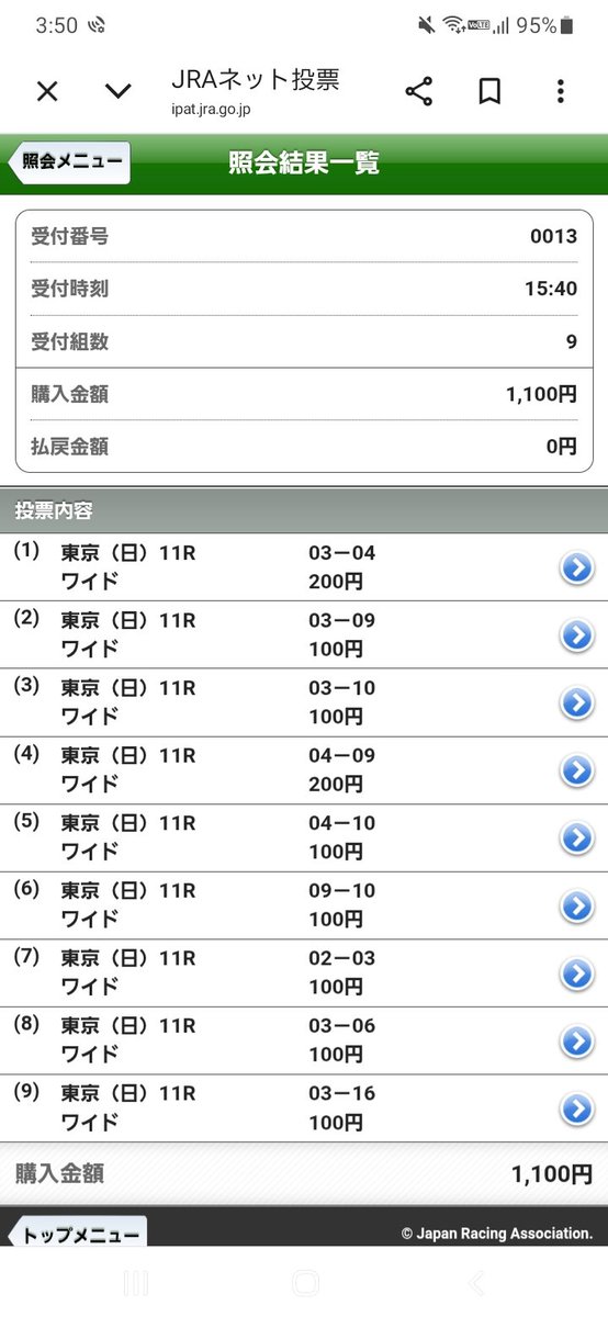 8toohaemon's tweet photo. 複勝とワイド買ったら4着でハズレるし
ワイドBOXとワイド買い足しの馬券だと相手抜けるし
何してるねんな！！
毎日王冠も複勝でええやんな https://t.co/YRkPGhzKak