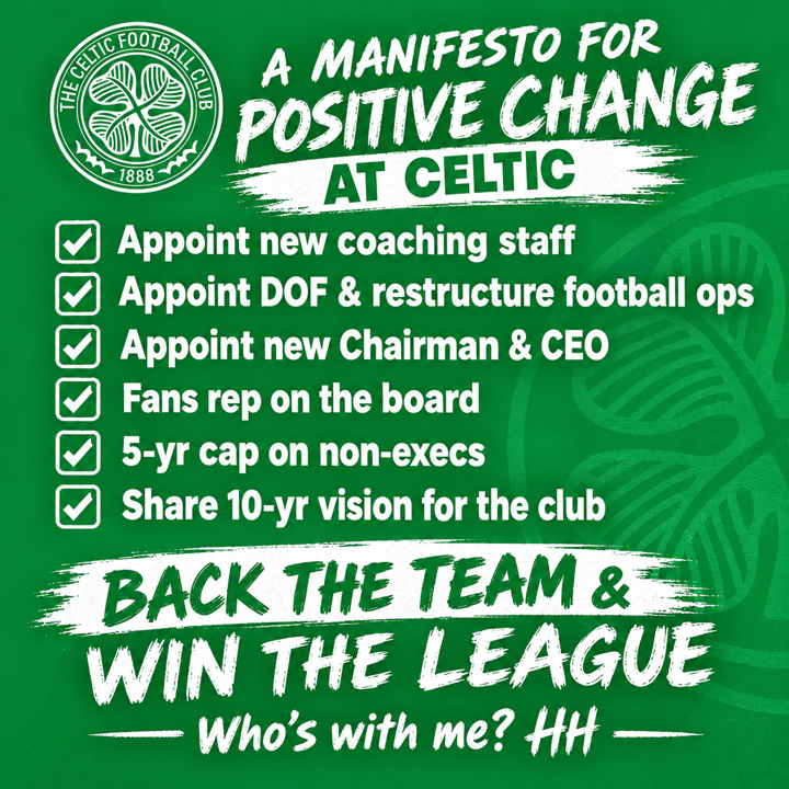 CelticGossip's tweet photo. Positive change is needed at @CelticFC for that reason I support the @CFC_Collective and any other group dedicated to improving our club. HH https://t.co/i2bzGUTkXK