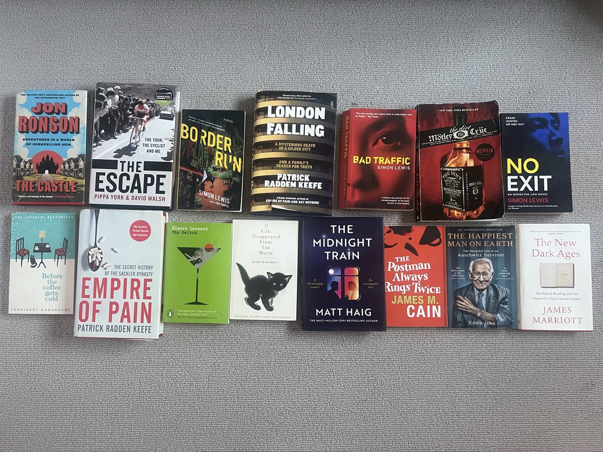 TimPercival's tweet photo. Recent reads. I don’t think I’ve read a book more important than James Marriott’s ‘The New Dark Ages’. If you like a crime thriller (as I do) then ‘Bad Traffic’ by Simon Lewis will tick every box. And ‘London Falling’ by Patrick Radden Keefe is ridiculously good. https://t.co/1Fgga9geIK