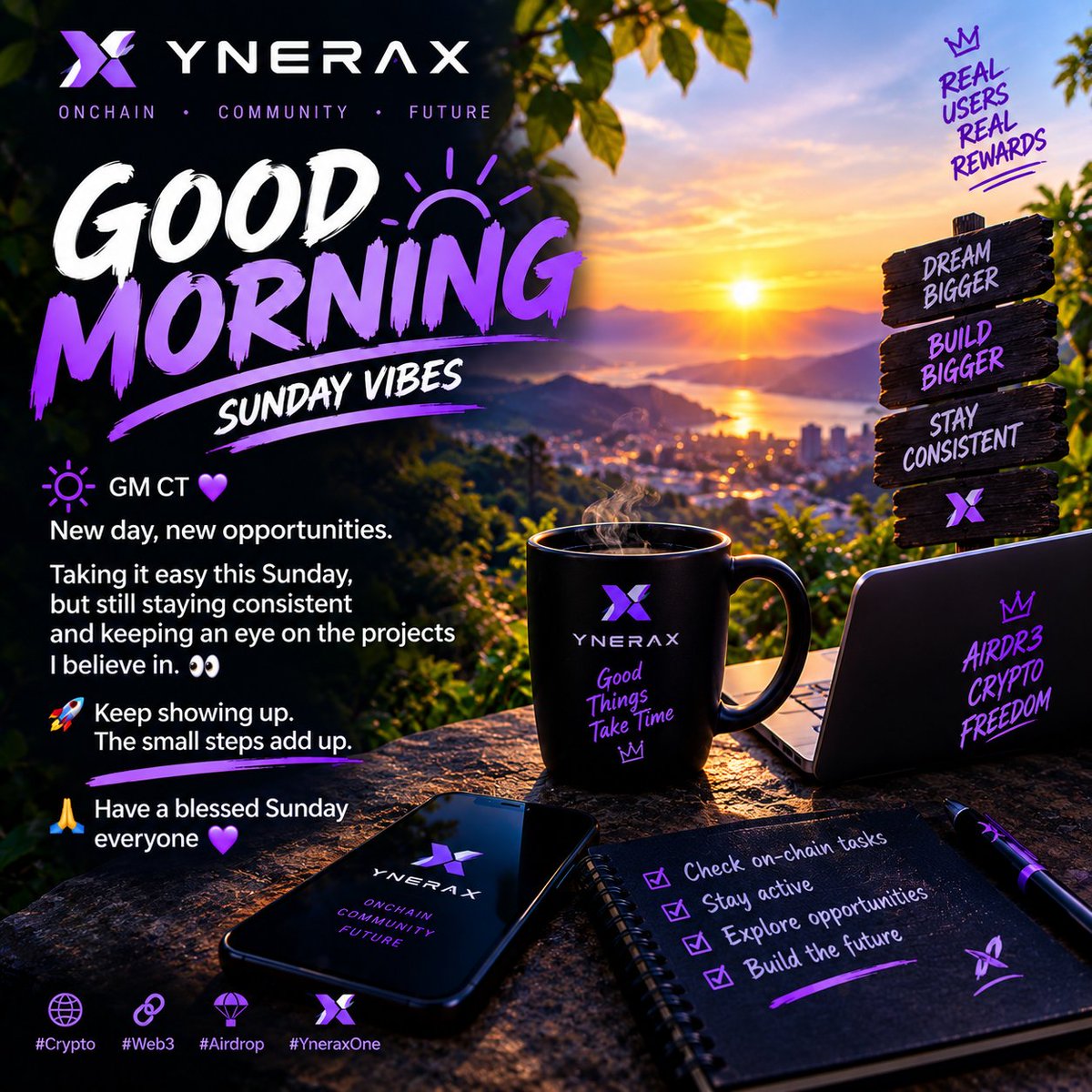 SamySavage01's tweet photo. GM CT ☀️💜

New day, new opportunities.
Taking it easy this Sunday, but still staying consistent and keeping an eye on the projects I believe in. 👀

Keep showing up. The small steps add up. 🚀

Have a blessed Sunday everyone 🫂

#Crypto #Web3 #Airdrop #YneraxOne https://t.co/VPXhnVHqcH