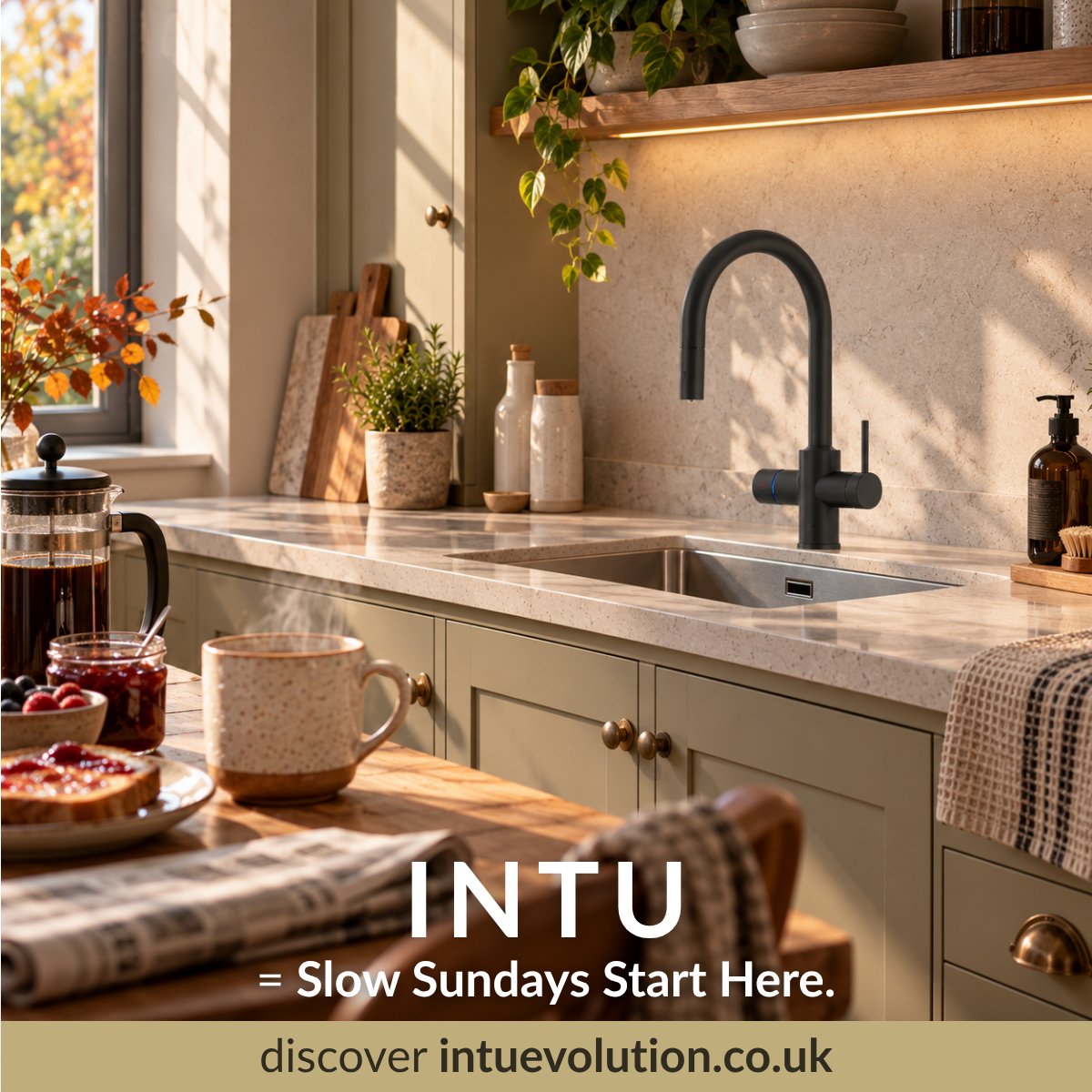INTUEvolution's tweet photo. Slow Sunday. Instant hot water. ☕ 

Boiling filtered water ready when the second cup calls.

#SundayMorning #INTUtaps https://t.co/ktksl2nqzr