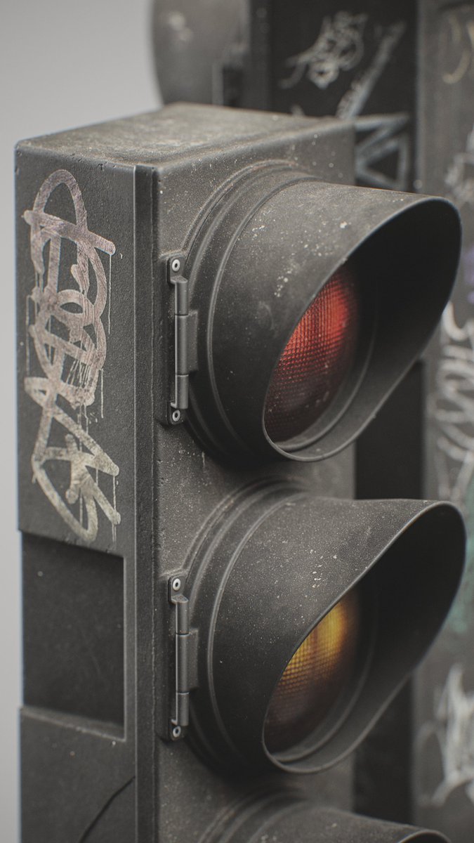 GamesArtistUK's tweet photo. 3D Artist @OneProgram_s breaks down his Traffic Light prop. In this article, Slava talks ref, subdivision modelling, ZBrush detailing, floating geometry, low-poly, UVs, baking, texturing painted metal, rust, plastic &amp; damaged wires.
https://t.co/T7GNuVgp45 https://t.co/AZmeJqYgtz