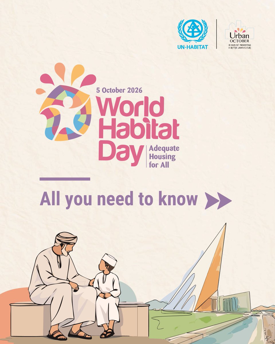 UNHABITAT's tweet photo. Up to 3.4B people lack adequate housing, while 1.1B live in informal settlements and slums.

This #WorldHabitatDay will highlight the urgent action needed to make Adequate Housing for All a reality.

📽️Tune in: https://t.co/BsstxoJYZq https://t.co/Cc944HPhAQ