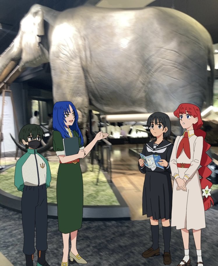 min_kurumi's tweet photo. びわ博で学んだ後、森を歩くリサコータ ララ茉里も載せとこう🐘🐟🌳

(例のトイレがこの先にあるとは
リサ達がこっそり導いてくれたんかな)

 #さよララ滋賀めぐり
 #さよならララ
 #琵琶湖博物館 https://t.co/KicVt0dP2z