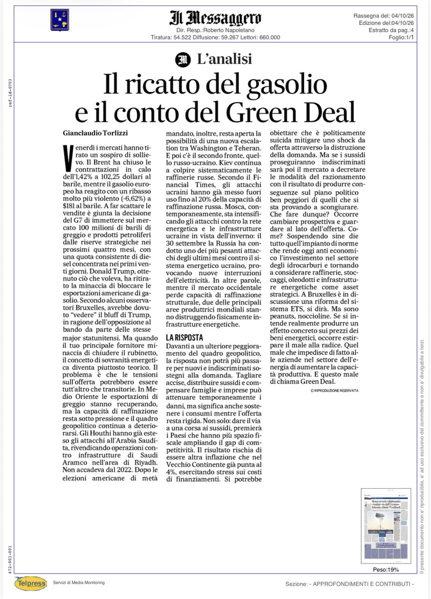 TCommodity's tweet photo. Buona domenica 🫡🇮🇹 https://t.co/qc1d7cibIp