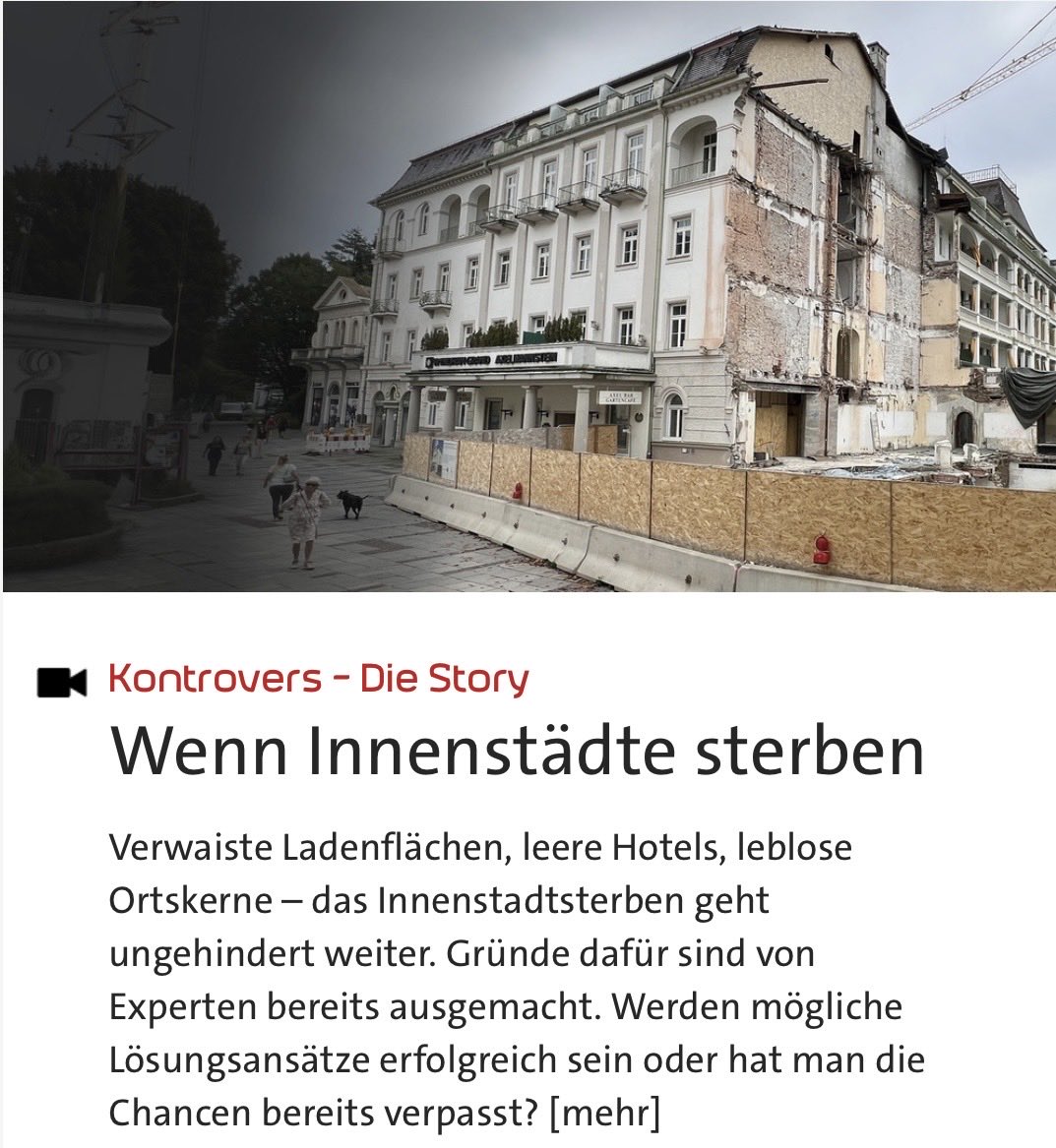 RuegerTill's tweet photo. Die KONTROVERS-Story: Tote Innenstädte, leere Läden - Wie der Onlinehandel unsere Heimat verändert.
https://t.co/eGEX9xE3Y5
Auf der Suche nach #Leerstand und Innenstadtsterben in Bayern: Wir waren in Bad Reichenhall, Herrieden, München und in Burglengenfeld.
#ladensterben @br24 https://t.co/53eapxnIyL