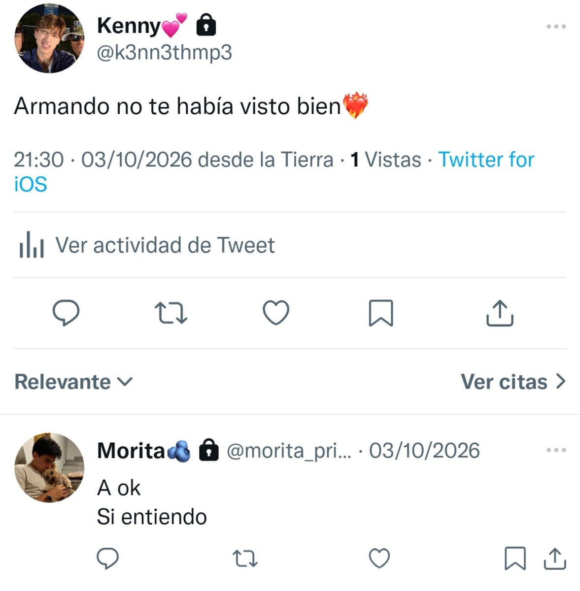swiftieaferrada's tweet photo. MiniAu #kennmora #kenmora #moraken

★Dónde Gil se queda en la banca por precaución y decide comentar el partido con su novio

O~

★Dónde Kenneth no para de preguntarle a Gil sobre Santiago y este se pone celoso de el https://t.co/Ixeu8av6oO