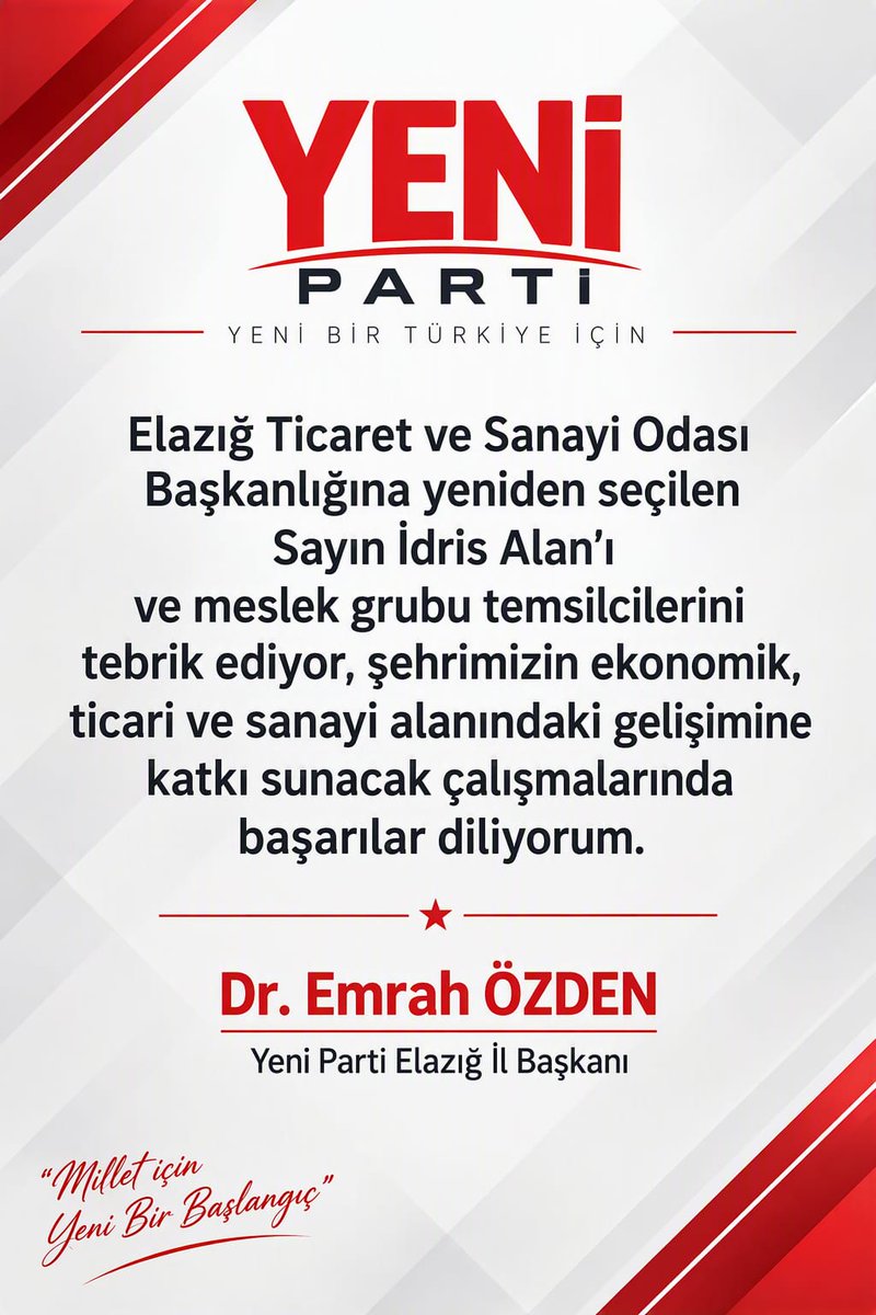 23YeniParti's tweet photo. #YeniParti #YeniPartiElazığ #Elazığ https://t.co/H0ARr5XHPv