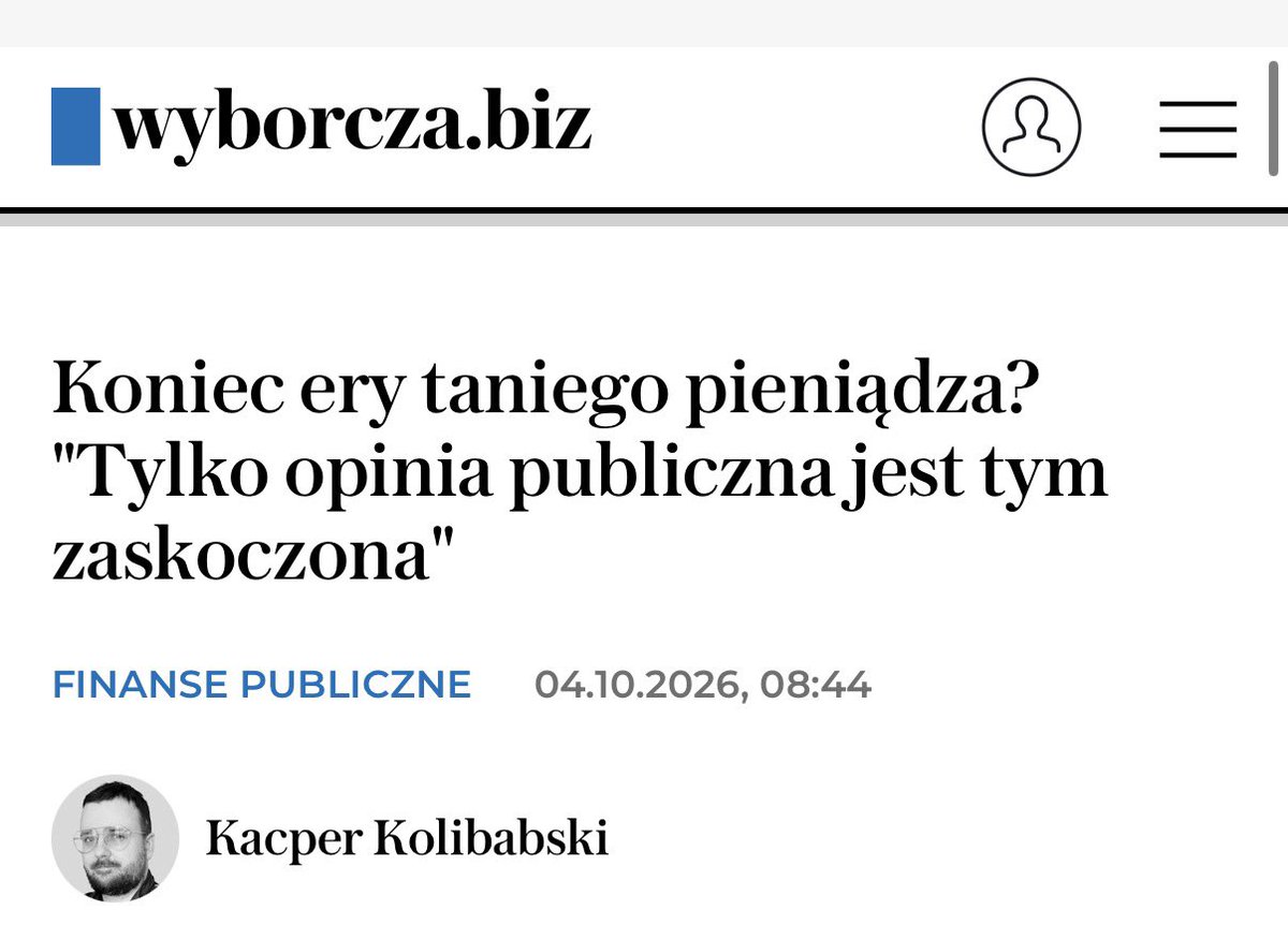 HStojanowski's tweet photo. W Wyborczej ukazała się rozmowa ze mną w temacie obligacji skarbowych. Zapraszam zainteresowanych https://t.co/C1uob9ILYW