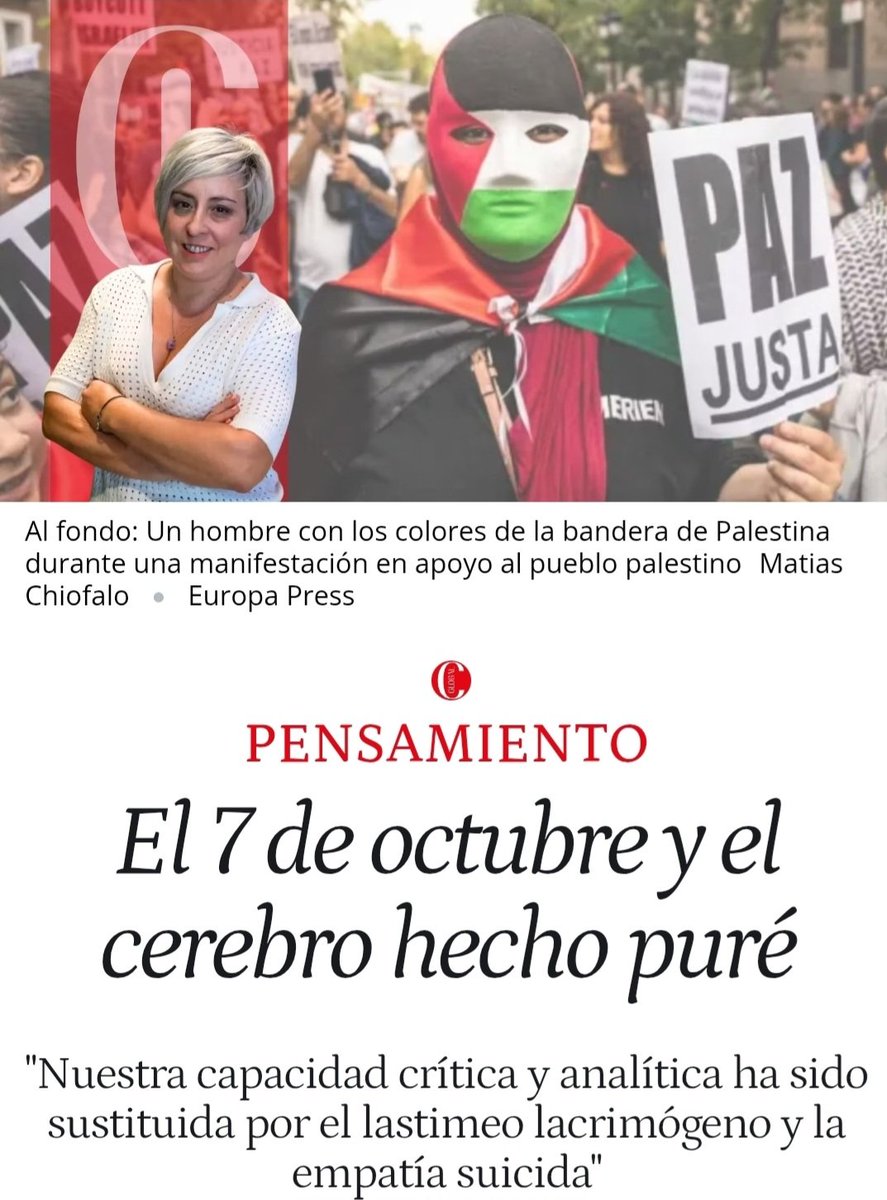 nurygglez's tweet photo. "Hace dos años que la blandita, infantil y manipulable opinión pública bienestante se puso, inexplicablemente, de parte de los terroristas de Hamás, que son los mismos que los del 11S, que son los mismos que los de la sala Bataclan, que son los mismos que los de los atentados de Londres, los del 11M y los del 17A de las Ramblas de Barcelona, por citar algunas de sus “obras”. Mi ✍️ semanal 
https://t.co/ijMtMB0A08