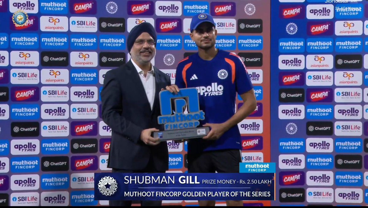 AhmedGT_'s tweet photo. Most Player of the Series awards in ODIs:

15 - Sachin Tendulkar
12 - Virat Kohli
11 - Sanath Jayasuriya
9 - Shaun Pollock
8 - Chris Gayle
7 - Shubman Gill*
7 - Viv Richards

The list continues... https://t.co/6ZWsROG153