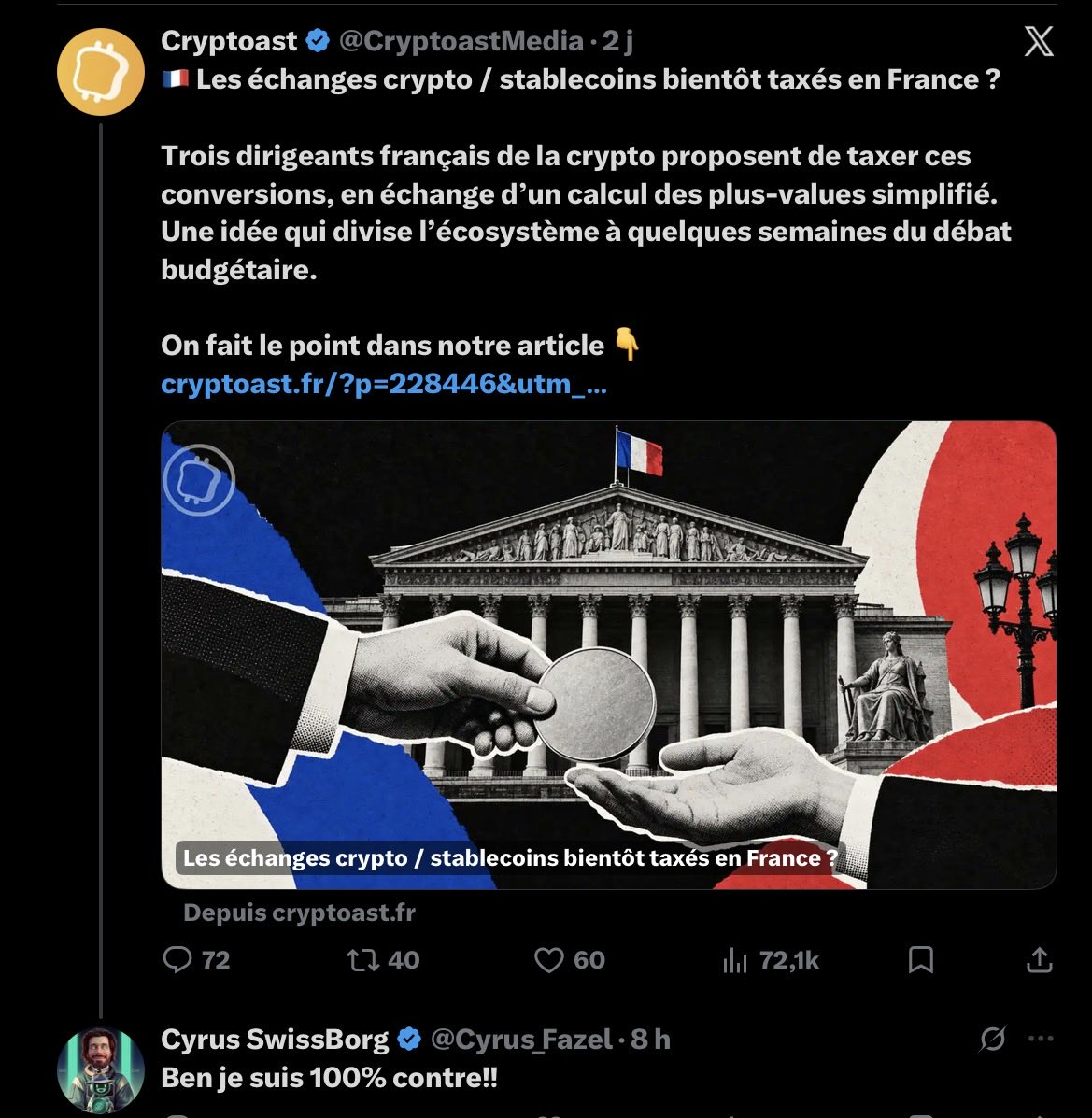 SwissBorgMania's tweet photo. @Lyzi_app , mais surtout @DeblockApp , & @Get_Waltio vous étiez borderlines depuis quelques temps.

Mais là avec ce genre de proposition vous passez du côté obscur. Vous choisissez votre business et le contrôle étatique contre les intérêts commu crypto
=> #BOYCOTT

Chez @swissborg on est CONTRE