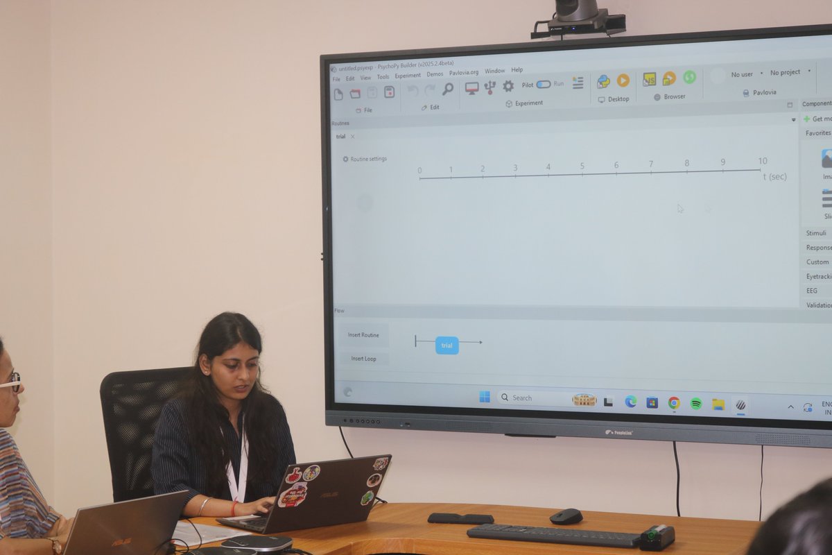 DBT_NBRC's tweet photo. Hands-on MRI sessions were conducted for the participants by Tanya, during which they learned to design a cognitive paradigm using PsychoPy and explored how these paradigms can be incorporated into their respective research areas. Jitender Ahalawat, introduced participants to the basics of MRI, including its fundamental principles, usage, and applications in neuroimaging research.

A day of lectures, discussions and practical learning connecting cognitive science with neuroimaging approaches.