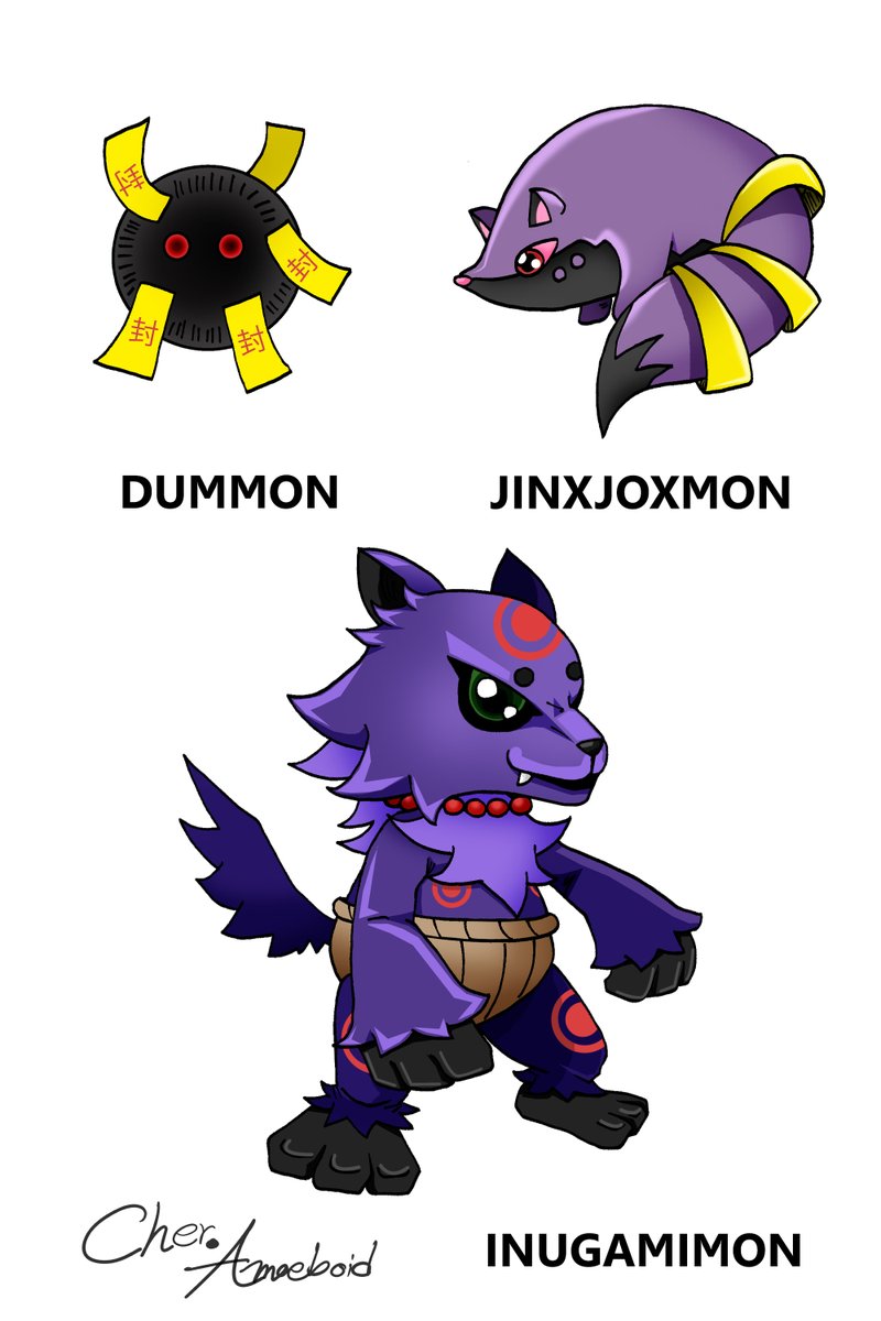 PRm4hWxdnCfBwft's tweet photo. Type: Devil
Baby I: Dummon
Baby II: Jinxjoxmon
Child: Inugamimon
Adult: Tanukimon
Perfect: BakeDanukimon
Ultimate: Shukakumon
#Digimon #DigimonTamer #originalchacter #originalstory #characterdesign #Digifake #DigimonFan #AmoeboidServer https://t.co/dpUePm998A