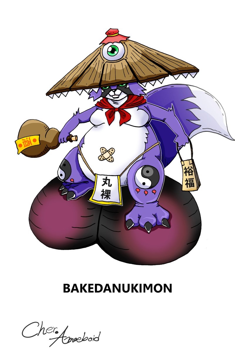 PRm4hWxdnCfBwft's tweet photo. Type: Devil
Baby I: Dummon
Baby II: Jinxjoxmon
Child: Inugamimon
Adult: Tanukimon
Perfect: BakeDanukimon
Ultimate: Shukakumon
#Digimon #DigimonTamer #originalchacter #originalstory #characterdesign #Digifake #DigimonFan #AmoeboidServer https://t.co/dpUePm998A