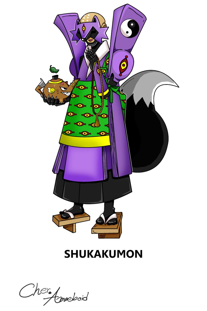 PRm4hWxdnCfBwft's tweet photo. Type: Devil
Baby I: Dummon
Baby II: Jinxjoxmon
Child: Inugamimon
Adult: Tanukimon
Perfect: BakeDanukimon
Ultimate: Shukakumon
#Digimon #DigimonTamer #originalchacter #originalstory #characterdesign #Digifake #DigimonFan #AmoeboidServer https://t.co/dpUePm998A