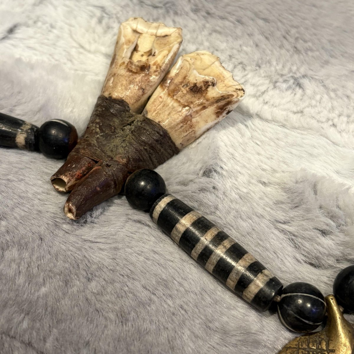 SabzerAzoh's tweet photo. The teething stage of a Black African baby is not merely a biological development; it is a critical, trans-dimensional transit window. When a child begins to cut teeth, they are transitioning from the fluid, water-based world of the ancestors into the dense, material reality of the earth. At this exact junction, the baby’s physical and spiritual immunity drops, while the soft boundaries of their developing auric field become highly vulnerable.

The physical symptoms of teething, the fevers, restless crying, and chronic, unexplained illnesses, are often the physical feedback loops of a trans-dimensional struggle. Countless disembodied spirits, entity streams, and low-frequency phantoms are actively seeking to anchor themselves into living human vessels, and a teething infant becomes a particularly vulnerable target for energetic hijacking.

The traditional deployment of a protective necklace containing a horse tooth, a wild pig or warthog tooth, and a monkey nail is an advanced form of organic, bio-electric encryption. These items are not merely teething objects; they are frequency anchors.

The horse is an animal of unparalleled endurance, swift movement, and spatial awareness. Its teeth hold a high-calcium, highly mineralized structural frequency associated with rapid adaptation. When placed around the baby’s neck, the horse tooth acts as an internal tuning fork, stabilizing the baby’s erratic nervous system during fevers and creating an aggressive boundary wall against stray entity attachments.

The wild pig or warthog is a master survivor that digs deep into the roots of the earth and endures many of the harsh elements of the bush. Its tusk carries a dense, fierce Root Chakra frequency of absolute grounding. It creates an energetic weight that anchors the baby’s descending spirit firmly into their own bones, ensuring that no outside entity can push the child’s consciousness out of their body.

The monkey is an entity of swift agility, high-vibrational curiosity, and sharp reflexes. Its nails carry the energetic signature of gripping and tearing. Esoterically, the monkey nail acts as an olfactory and psychic hook. If a negative entity attempts to reach into the baby’s auric space, the frequency of the nail literally rips through the incoming wave stream, deflecting the psychic attack before it can settle into the infant’s soft skin.

The universe is densely populated by wandering conscious entities that lack physical forms but desperately crave the physical experience of life. They want to taste, feel, and operate within the material world. Because a baby’s spirit is still forming its protective skin, these entities seek moments of physical stress, such as the inflammation associated with teething, to slip past the child’s guard.

When a baby experiences unexplained, on-and-off illnesses that baffle modern clinics, it may be understood within this traditional framework as the biological system fighting off an unauthorised spiritual tenant. If the protection is not installed, the entity can partially attach itself, subtly altering the child’s natural personality, locking down their third eye, and hijacking their cosmic destiny before they even reach adulthood.🍃🫶🏽