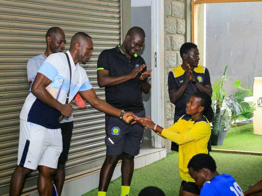 ura_lfc's tweet photo. Our CEO Allan Munaaba had a word with the Women Tax Collectors at Hamz Stadium, urging them to keep working hard, live by the club’s values and always fight for and protect the badge—on and off the pitch. 

#URALadiesFC | #OneTeamOneDream https://t.co/OEZYpmMLmb