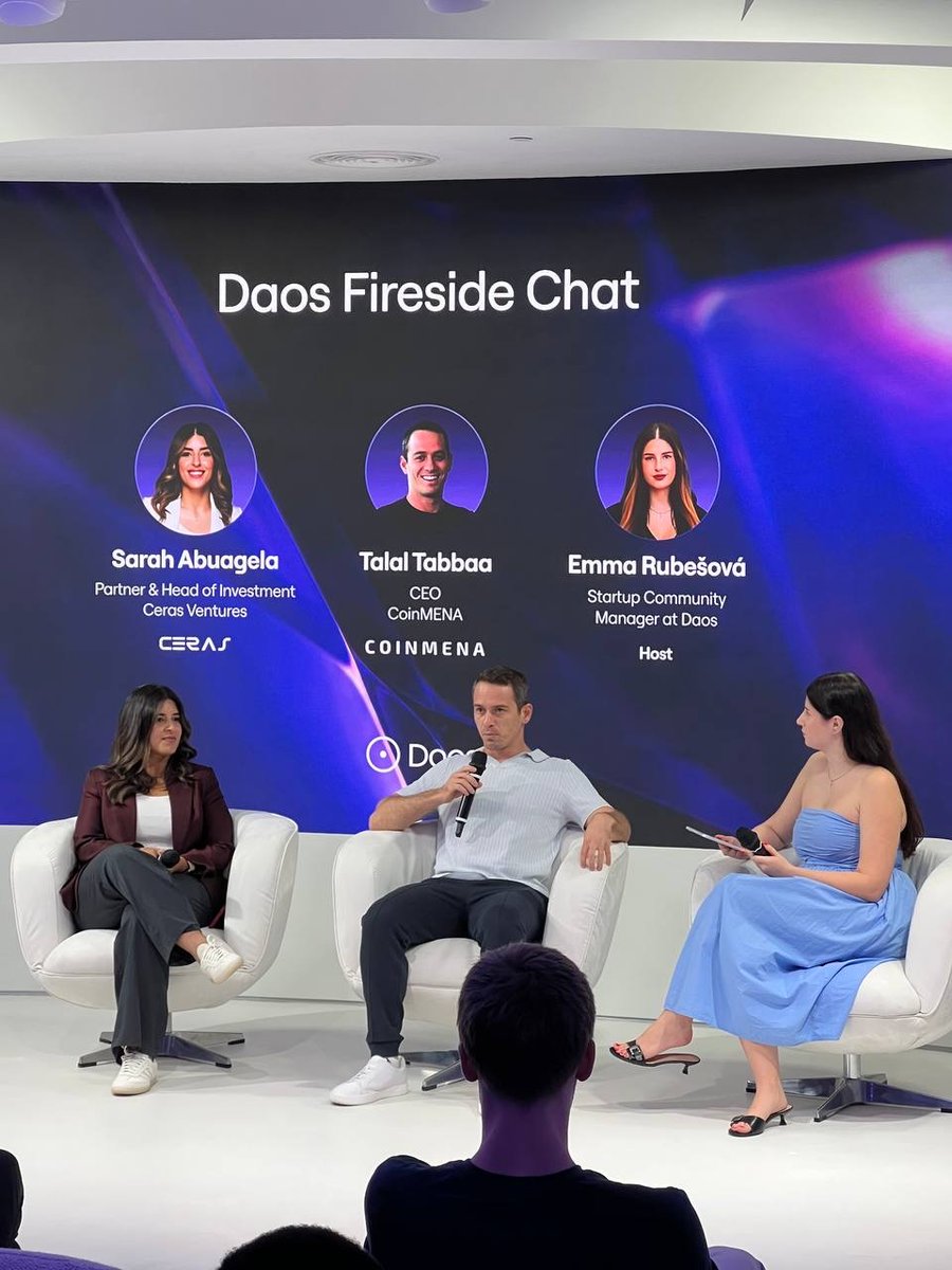 CoinMENA's tweet photo. That's a wrap on "How To Raise Your First Round" with our Co-Founder & CEO Talal Tabbaa at Daos Hub Dubai!  
​
Founders walked away with insights on valuation caps, term sheet strategy, and real-time pitch deck breakdowns. A big thank you to Daos Hub and all the founders who attended.