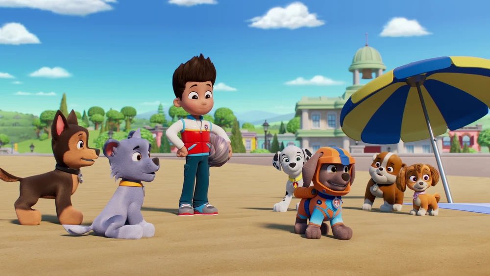 hoangkhang5686's tweet photo. Rocky worry for best friend Zuma #pawpatrol https://t.co/ZsOiqrrXDR
