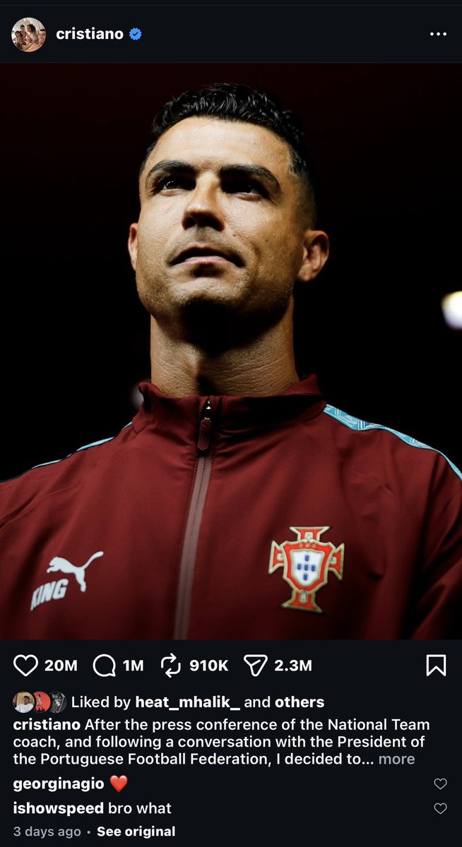 UtdAlienn's tweet photo. How do I explain to my kids that just Ronaldo leaving the Portuguese camp made more headlines than Spain winning the World Cup? 😭 https://t.co/cJsktqWrDo