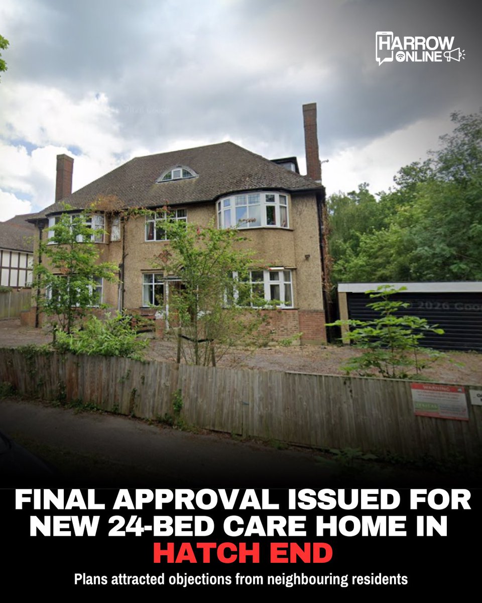harrowonline's tweet photo. Plans to demolish a vacant nursing home in Hatch End and replace it with a new 24-bedroom care facility have been formally approved by Harrow Council. Link in bio. #Harrow #News #HarrowOnline https://t.co/ysLUNcaXlX