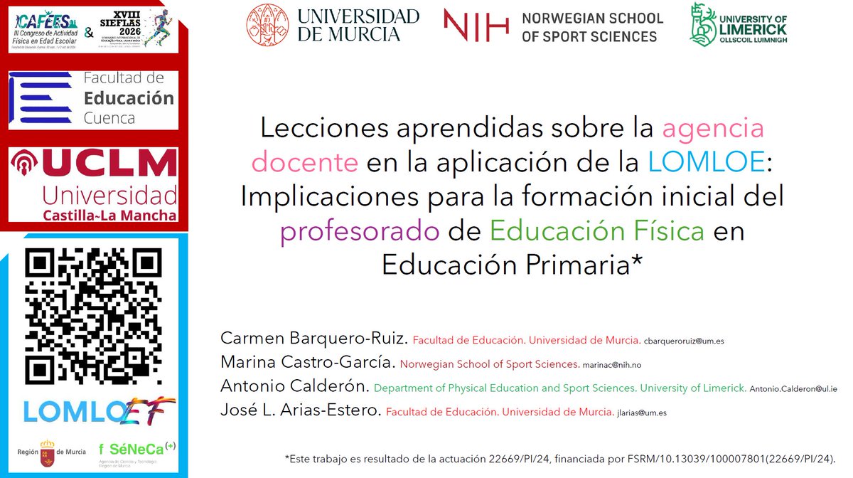 Jlariase's tweet photo. Esta semana estuvimos en @CAFEES_congreso compartiendo resultados de @lomloef en un evento de referencia para el profesorado de #edufis Gracias por el trato humano recibido, reflexiones y diálogos. Ah! y los 🥚jejeje https://t.co/0VvevDE13p