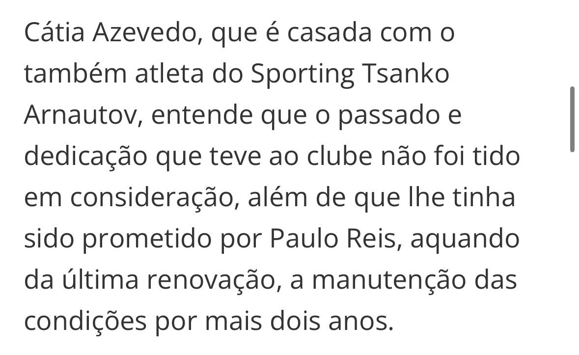 Ped7912's tweet photo. @ScpTomas37 @kiko13_martins Está escrito no artigo, a Cátia queria mais dois anos em vez de um, porque supostamente lhe prometeram isso e porque sentia que um ano não era suficiente para voltar à sua melhor forma https://t.co/PPob3VWuur