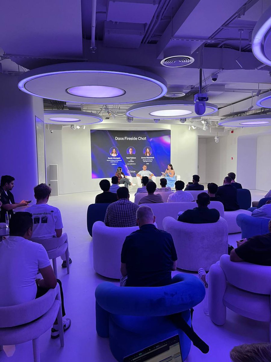CoinMENA's tweet photo. That's a wrap on "How To Raise Your First Round" with our Co-Founder & CEO Talal Tabbaa at Daos Hub Dubai!  
​
Founders walked away with insights on valuation caps, term sheet strategy, and real-time pitch deck breakdowns. A big thank you to Daos Hub and all the founders who attended.