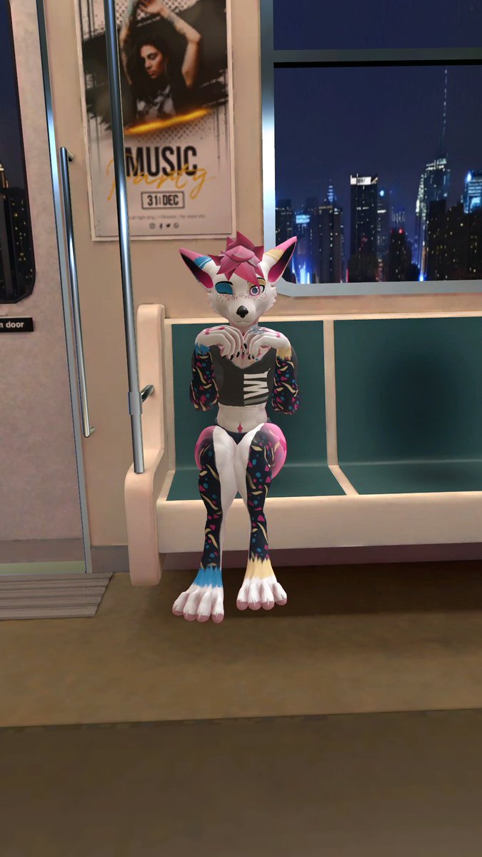 ArcadeCandyAD's tweet photo. pov: you caught my attention sitting across from me on the train. what am I looking back at? 👀
#vrc #vrchat #furry https://t.co/EVI0ROmvEv
