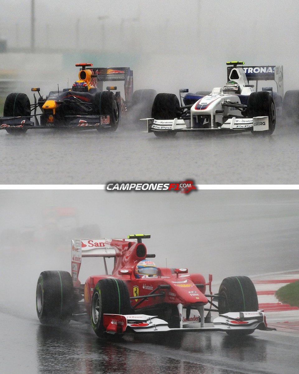 Campeonesnet's tweet photo. #F1 | ⛈️ Hubo un momento donde la Fórmula 1 corría bajo la lluvia y nos daba un hermoso espectáculo... https://t.co/Sm7jp9bIW4