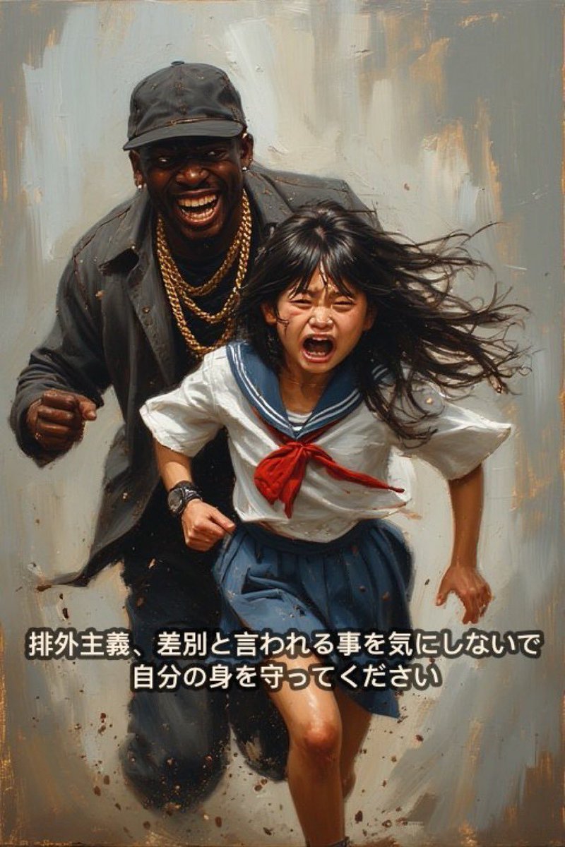 BUSHIDOKIWAMI's tweet photo. 来年４月からアフリカ等から大量の移民が、入ってきますが皆さん知ってましたか？心の準備はできていますか？

自分は大丈夫、ほんとですか？
アフリカ系のナチュラルパワーに勝てますか？
家族、彼女、強盗、傷害、レイプから守れますか？

いずれ日本人はイギリス人みたいに闘う事になるでしょう！ https://t.co/fM7UThtGIf