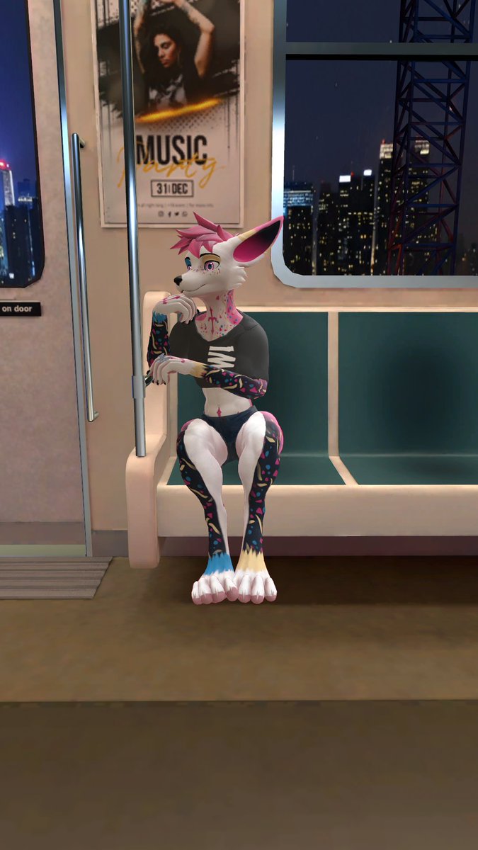 ArcadeCandyAD's tweet photo. pov: you caught my attention sitting across from me on the train. what am I looking back at? 👀
#vrc #vrchat #furry https://t.co/EVI0ROmvEv