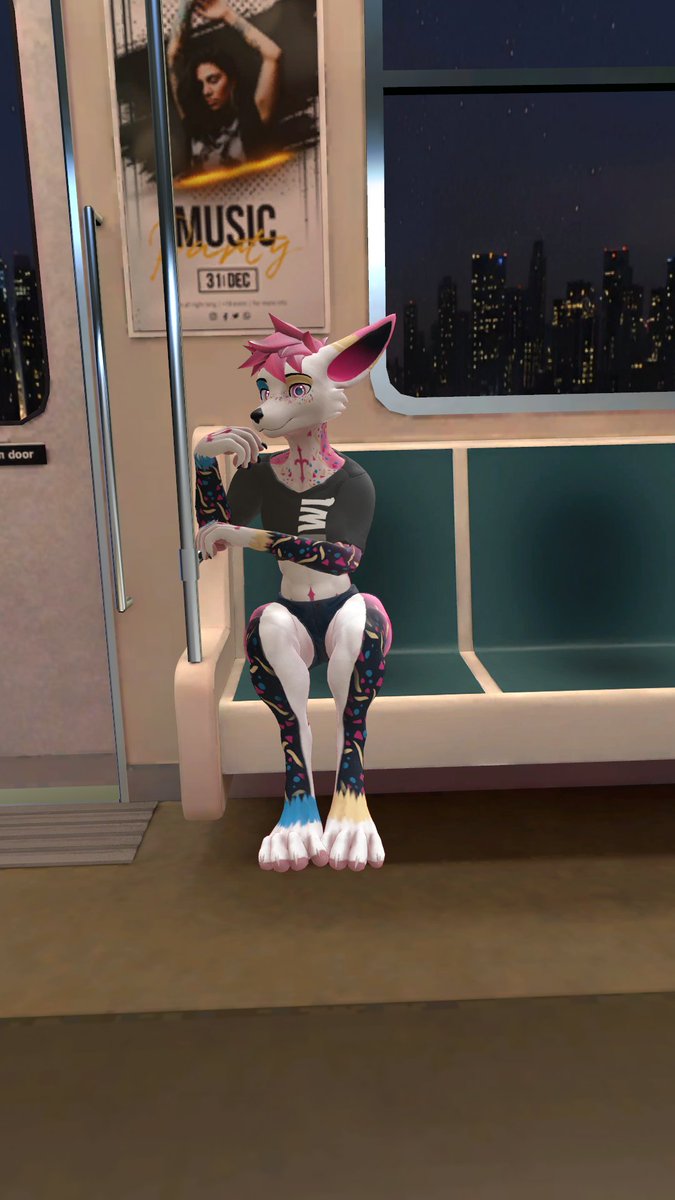 ArcadeCandyAD's tweet photo. pov: you caught my attention sitting across from me on the train. what am I looking back at? 👀
#vrc #vrchat #furry https://t.co/EVI0ROmvEv