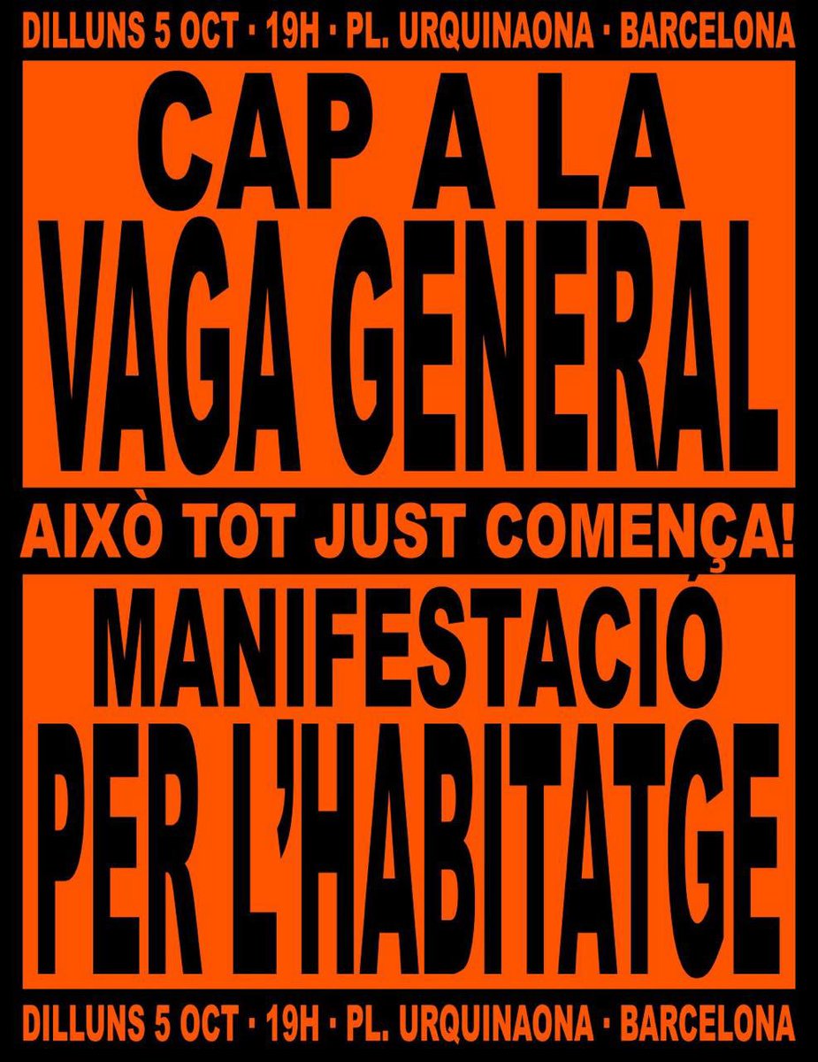 SindicatLloguer's tweet photo. ⬇️ DEMÀ DEMÀ DEMÀ DEMÀ ⬇️ https://t.co/tuT9yOTEPW
