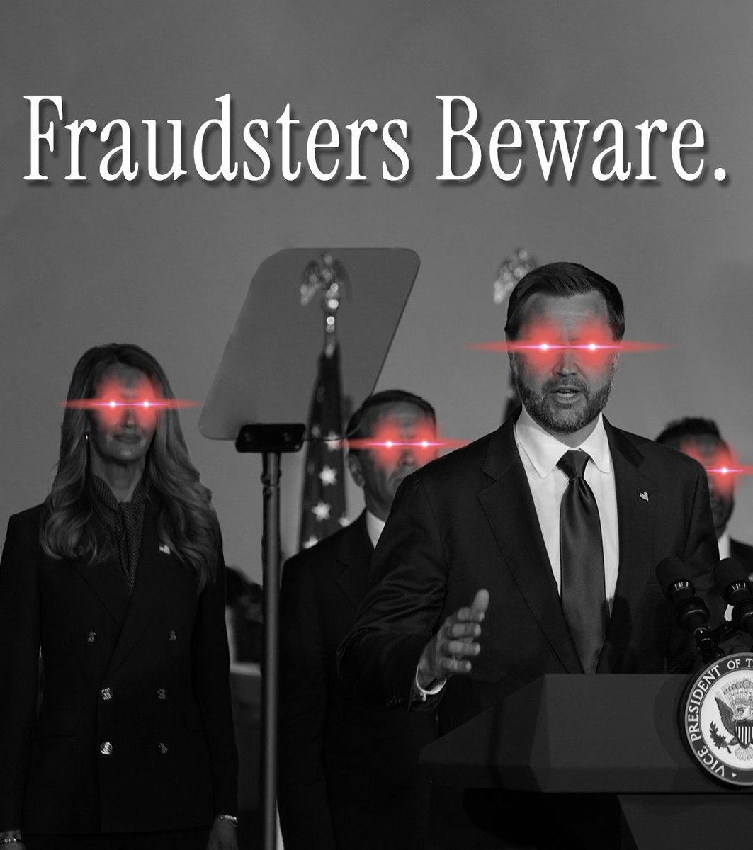 thenovacyberXBT's tweet photo. Spooky Season is here. 🎃

Under the leadership of @VP and with the support of #WHFraudTF, this Administration has already uncovered $260.7 billion in fraud – with millions in recoveries and hundreds of indictments.

Fraudsters beware! https://t.co/TMqQNr1NOs